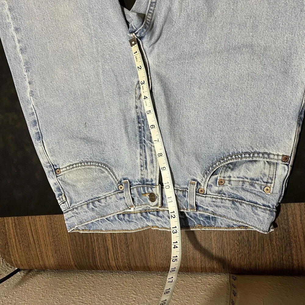 Vintage Levis USA Made Jeans 32x27 Distress 505 Stonewash Relaxed Baggy 90s Levi